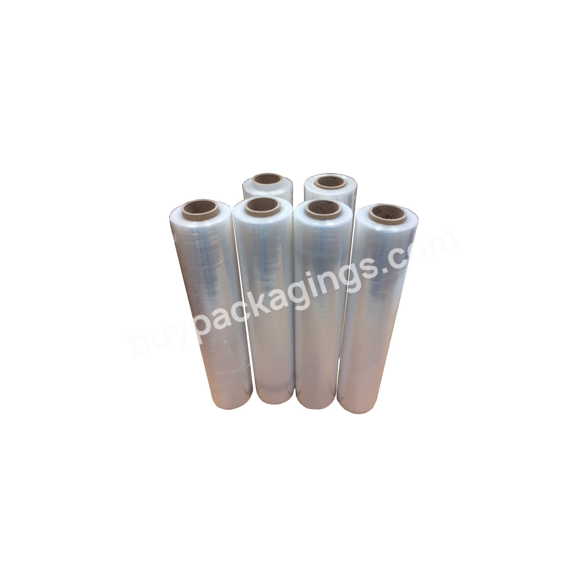 Accept Logo Print Wire Wrapping Film Jumbo Roll Packing Plastic Cast Hand Manual Hand Wrapping Pallet Stretch Film