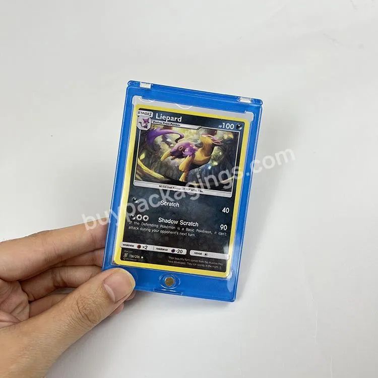 Acrylic Clear Football Sport Baseball Trading Card Protection Hard Plastic Magnetic Card Holder Case - Buy Magnetic Card Holder,Plastic Card Holder,Hard Plastic Card Holder.