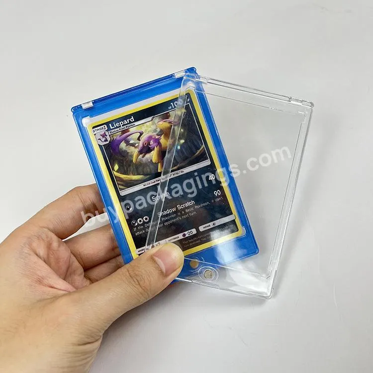 Acrylic Clear Football Sport Baseball Trading Card Protection Hard Plastic Magnetic Card Holder Case - Buy Magnetic Card Holder,Plastic Card Holder,Hard Plastic Card Holder.