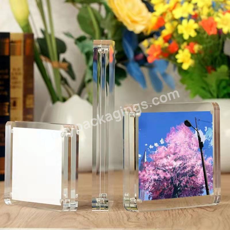 Acrylic Photo Frame Magnetic Picture Frames With Rounded Corner/clear Decorative Poster Frame Desktop - Buy Acrylic Photo Frames With Round Corners Magnetic Acrylic Polished Corners Frame,Factory Made Acrylic Magnet Photo Frame For Picture Holder Acr