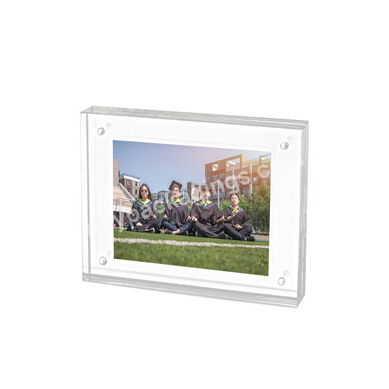 Acrylic Picture Frames/acrylic Magnetic Frames,Clear Picture Frames/double Sided See Through Sandwich Magnet Photo Block