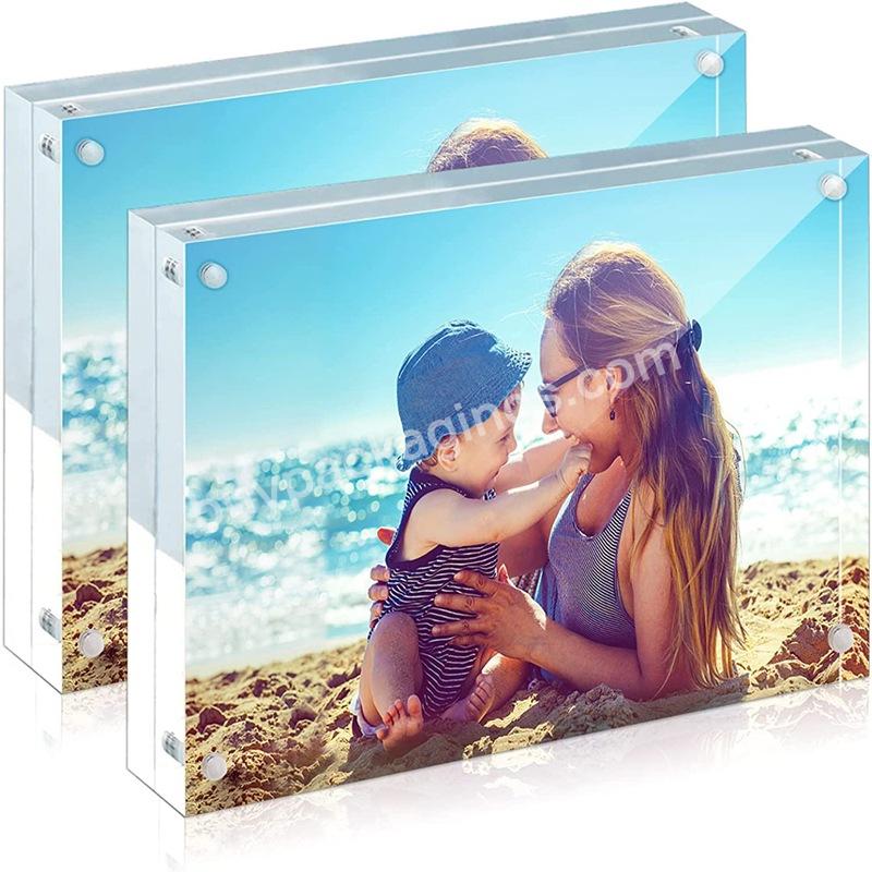 Acrylic Strong Magnetic Double-sided Photo Frame Transparent Promotional Display Stand Acrylic Frame - Buy Support Customization Acrylic Transparent Strong Magnetic Photo Frame Acrylic Wall Photo Frame Magnetic,Creative Double-sided Clear Strong Magn