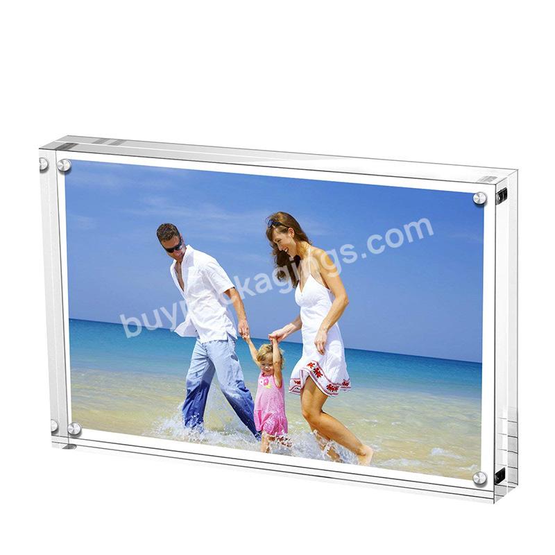 Acrylic Strong Magnetic Double-sided Photo Frame Transparent Promotional Display Stand Acrylic Frame