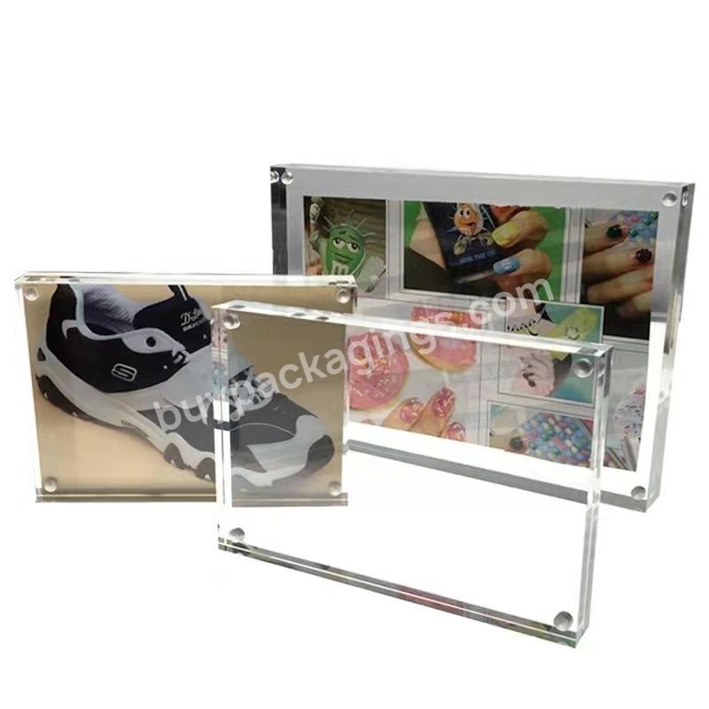 Acrylic Strong Magnetic Photo Frame Transparent Plate High-end Commodity Display Table Signature Card Menu Meal Card - Buy Amazon Supplier Acrylic Gift Instax Office Strong Magnetic Board Photo Frame Magnet,Custom Sizes 3x4 4x6 5x7 6x8 8x10 11x17 Inc