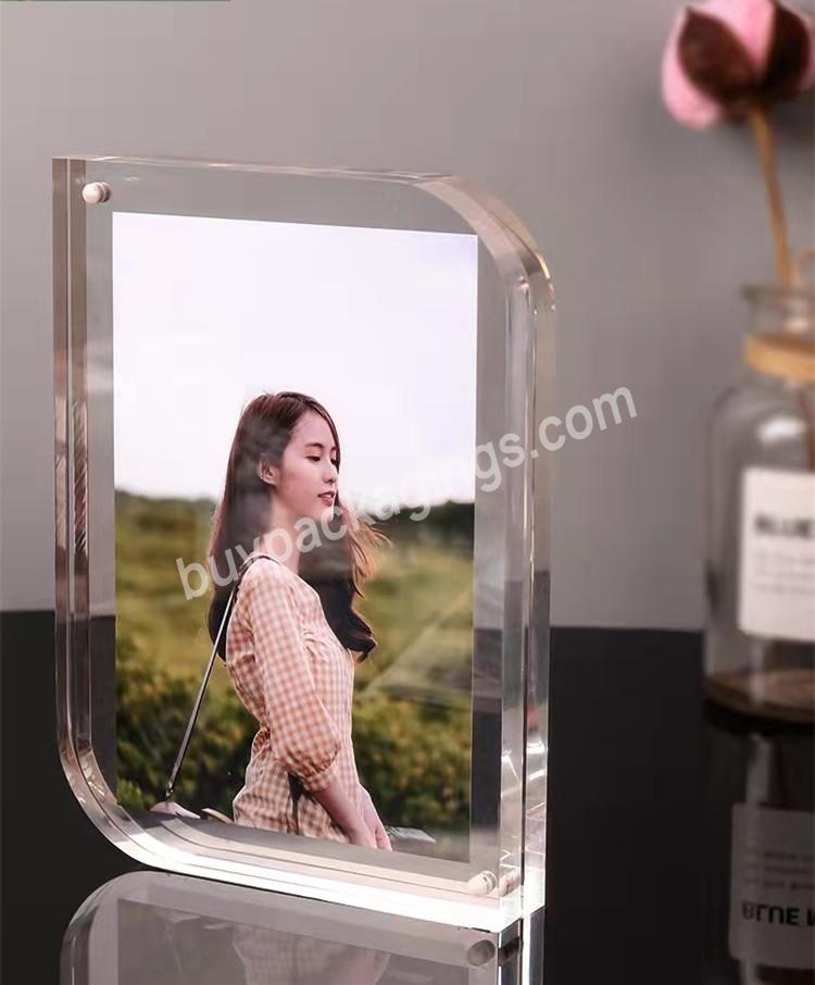 Acrylic Strong Magnetic Photo Frame Transparent Plate High-end Commodity Display Table Signature Card Menu Meal Card