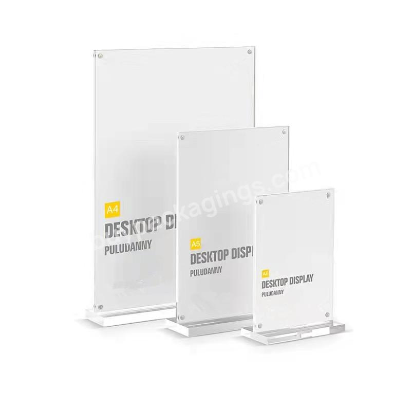 Acrylic Strong Magnetic Table Card A5 Display Stand Card Display Board Acrylic Card Display Stands