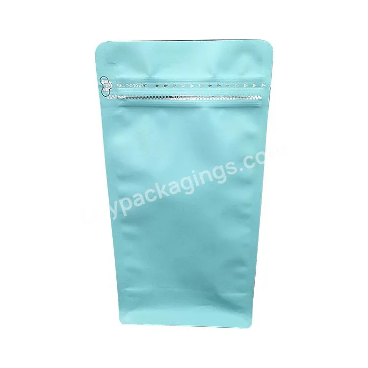 Aluminum Foil Coffee Beans Bags Heat Sealable Side Zipper Coffee Packaging Pouches With One-way Air Valve