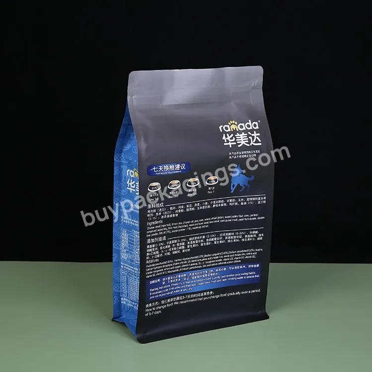 Aluminum Foil Ziplock Packaging Treat Bag 8 Side Seal Kraft Paper 70g 1kg 10 Liter 10kg Stand Up Black Matte Doypack Green Pouch