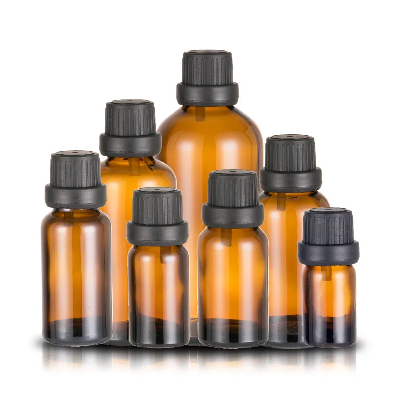 Amber Glass Bottles for Essential Oils 10 mL Amber Bottles Refillable Empty Amber Bottle with Orifice Reducer Dropper and Cap