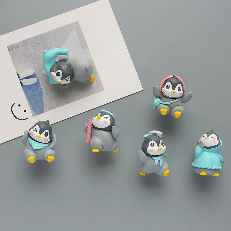 Animal Resin Fridge Magnets Penguin Fridge Magnet Cartoon Series 3d Fridge Magnets for sale