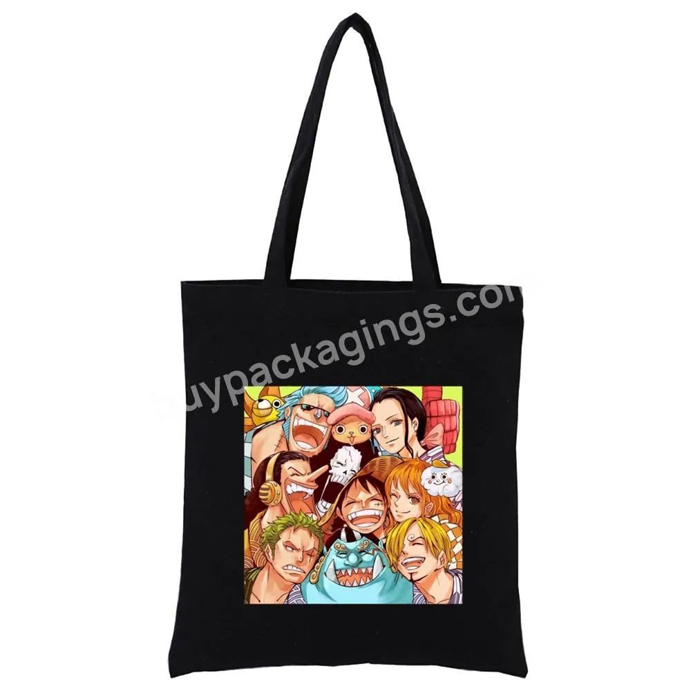 Anime One Piece Luffy Fashion Shopping Canvas Bag Female Girl Tote Eco Shopper Shoulder Bags