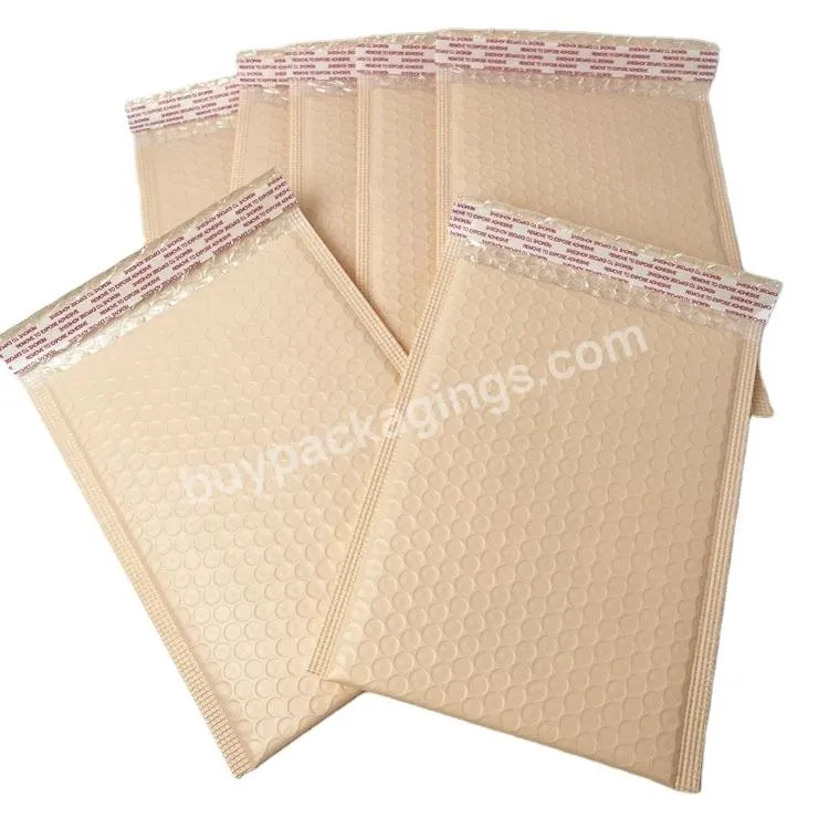 Bag Bubble Padded Envelopes Waterproof Plastic Self Adhesive Packaging Bag Nude Pink Poly Mailer Bubble