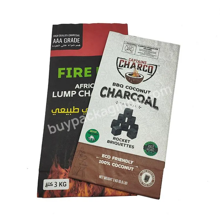 Bbq Char Coal Barbecue Kraft Paper Hardwood Charcoal Briquettes Charcoal Packing Bag