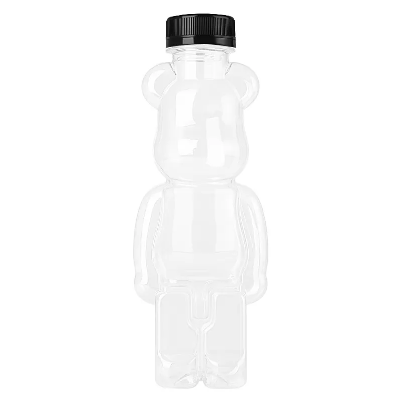 Bearbrick Inspired Water Bottle Portable Drinking Toy Plastic Storage Container Kitchen Home Decor Bear Shape Beverage Jar 700ml