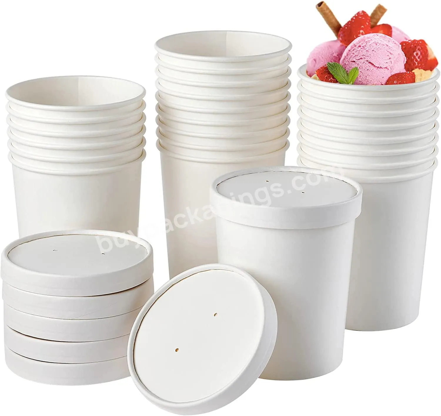 Best Disposable White Paper Bowls For Soups And Stews Oem Food Grade Soup Paper Cup Bowl