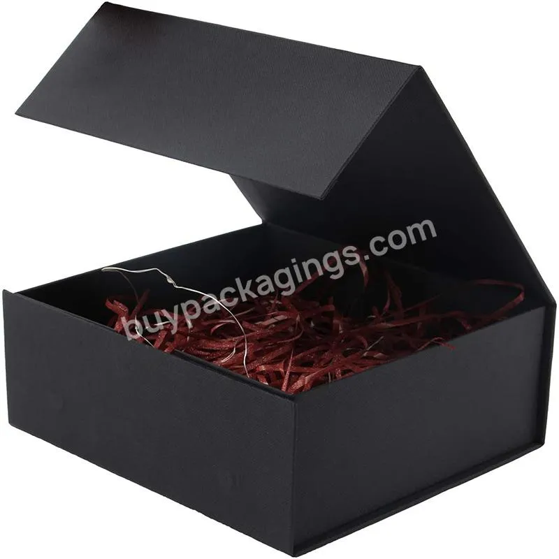 best seller custom Gift Box Black Cover Gift Box Magnetic Sealed decorative rigid gift box