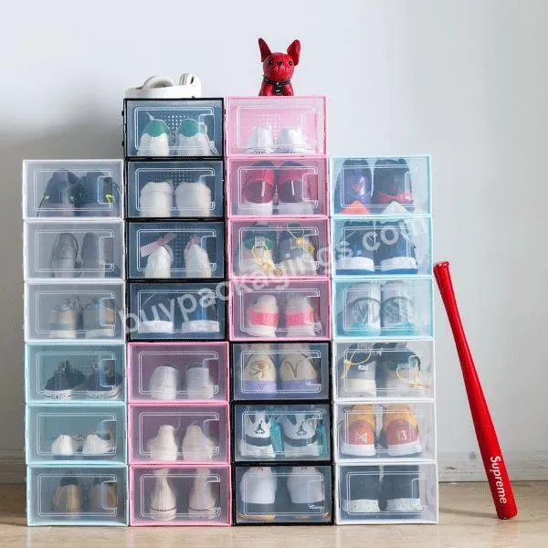 best seller list stackable storage acrylic shoe box custom folding clear shoe box