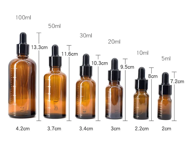 Best Selling Brown Color 10ML 20ML Essential Oil Glass Drop Bottle