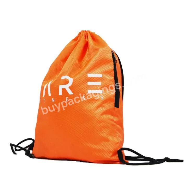 Best Selling Polyester Gym Sack Shoulder Backpack Custom Logo Drawstring Bag For Outside Travel