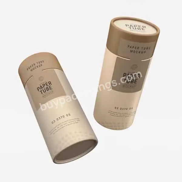 Biodegradable empty food grade tea paper tube cylinder cardboard box can oat packaging