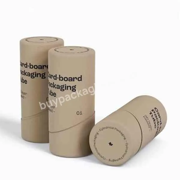 Biodegradable empty food grade tea paper tube cylinder cardboard box can oat packaging