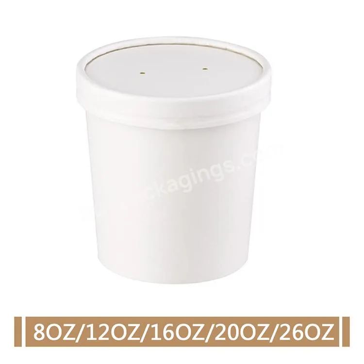 Biodegradable Food Packaging Cup Bowl Salad Bowl With Lid Pe Round Kraft Paper Coating - Buy Paper Bowl,Extra Large Salad Bowl,Disposable Soup Bowl.