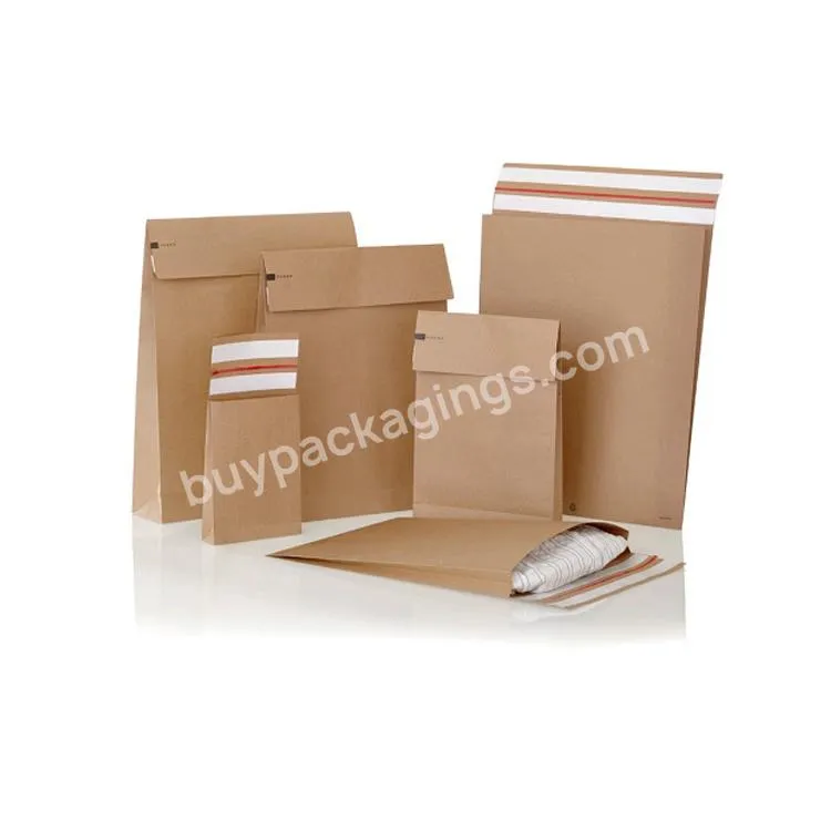 Biodegradable Kraft Paper Express Mailing Envelope Bubble Mailer Bag Packaging