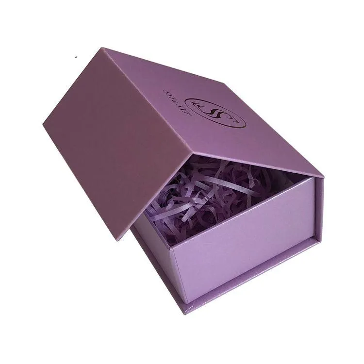 Birthday Box With Bags Gifts Magnetic Closure Corporate Rigid White Candy Orange Purple Gift Boxes