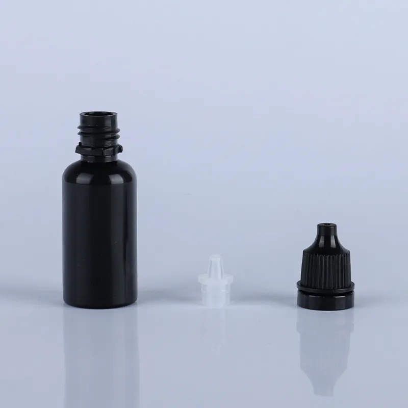 Black Body Multiple Color Cover 5ml 10ml 15ml 20ml Eyedroppers PE Material Plastic Bottle