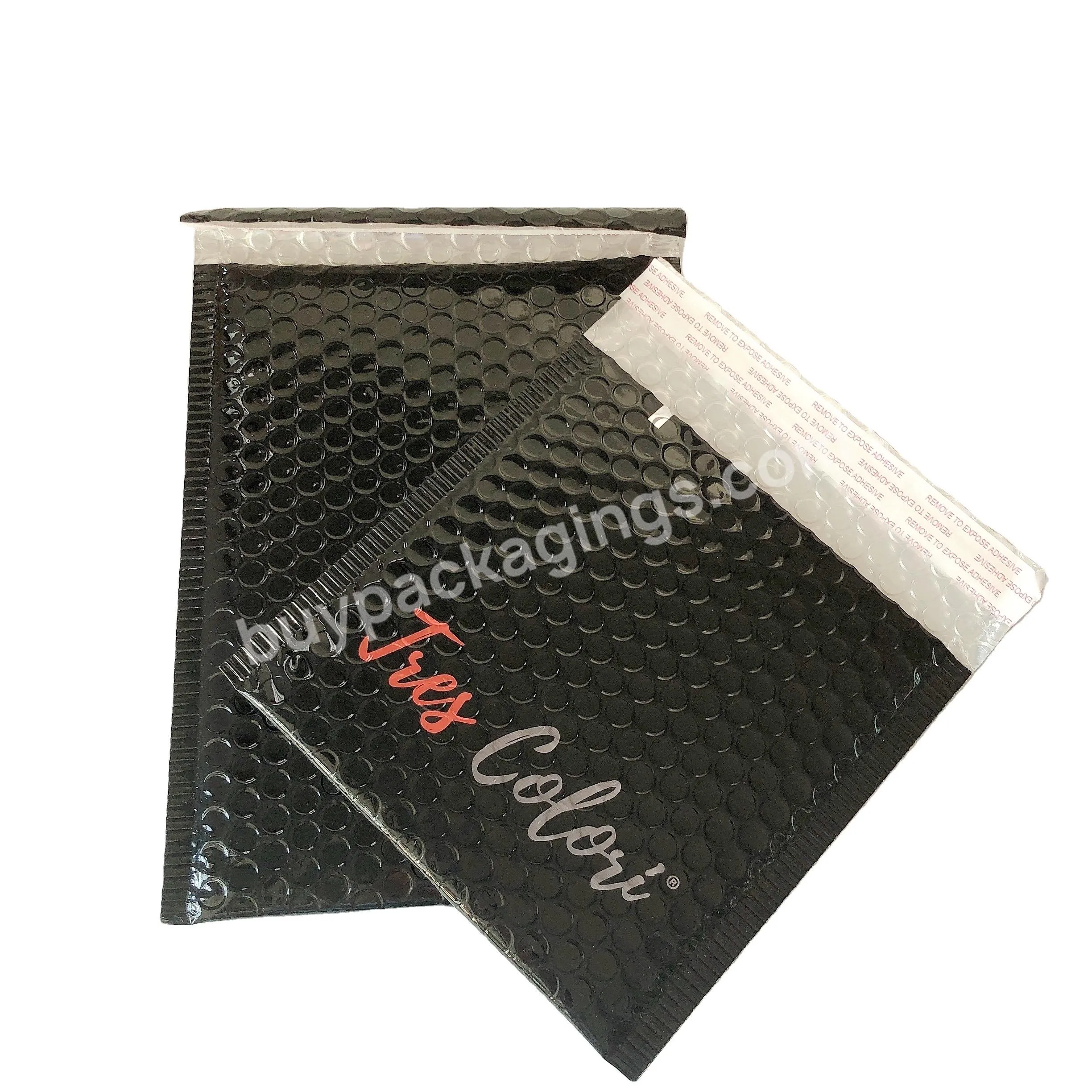 Black Bubble Mailer Custom Shipping Envelopes Jewelry Packaging Bags Mail Envelope For Perfume Bottle