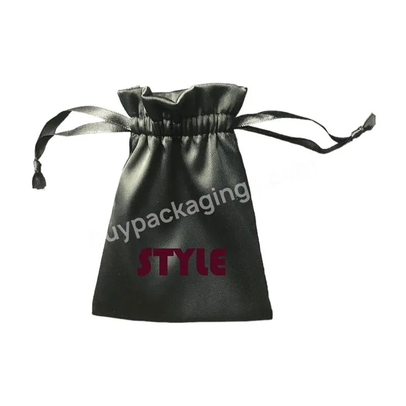 Black Burgundy Custom Logo High Quality Durable Thick Satin Silk Fabric Packaging Gift Jewelry Watch Glasses Pouch Bag - Buy Burgundy Logo Pouch Bag,Jewelry Packaging Bag,Gift Packaging Bag.