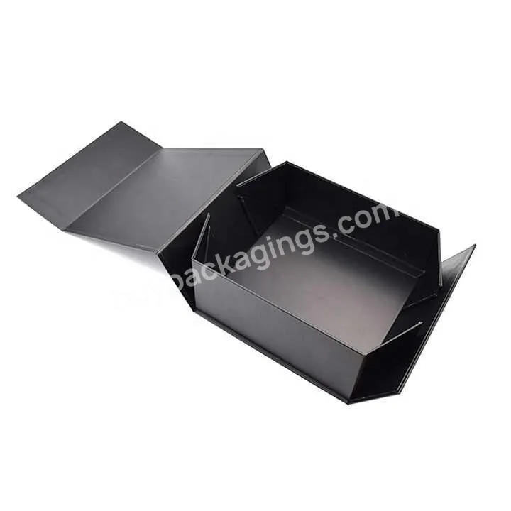 Black Cardboard Foldable Box Custom Logo Empty Paper Gift Box Gift Cardboard Packaging Printed Boxes