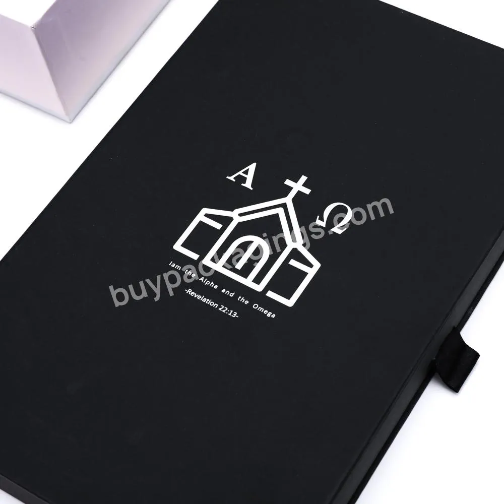 black custom logo wholesale beautiful drawer magnet rigid gift box packaging