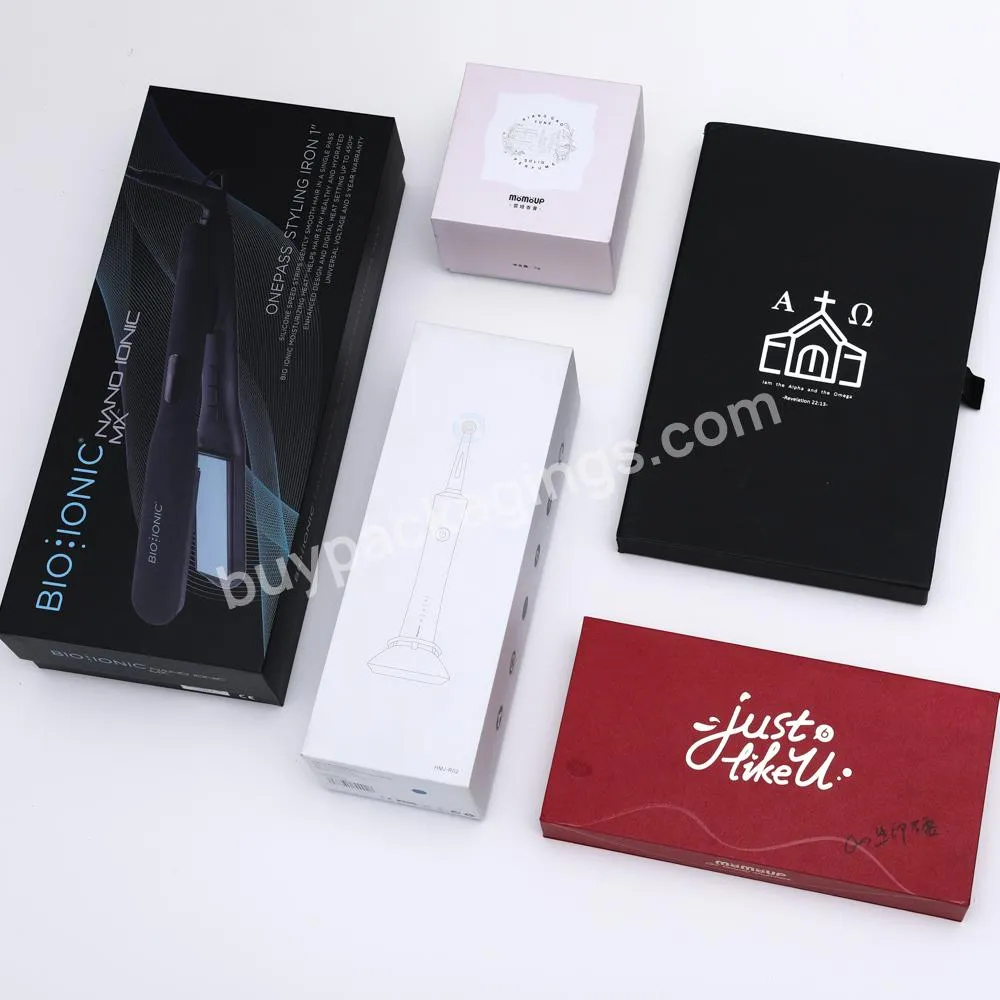 black custom logo wholesale beautiful drawer magnet rigid gift box packaging
