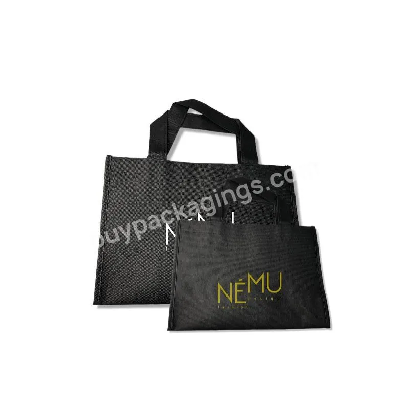 Black Grey Red Custom Your Logo Non-woven Nonwoven Shopping Bag Cloth Bag Pp Fabric Promotional Reusable Tote Bag