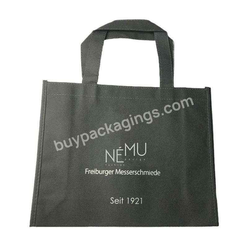 Black Grey Red Custom Your Logo Non-woven Nonwoven Shopping Bag Cloth Bag Pp Fabric Promotional Reusable Tote Bag