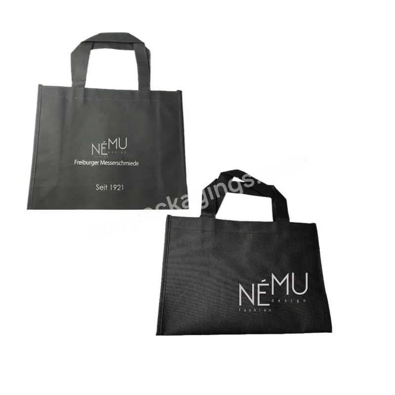 Black Grey Red Custom Your Logo Non Woven Shopping Promotional Business Bags Clothes Storage Shopping Bag