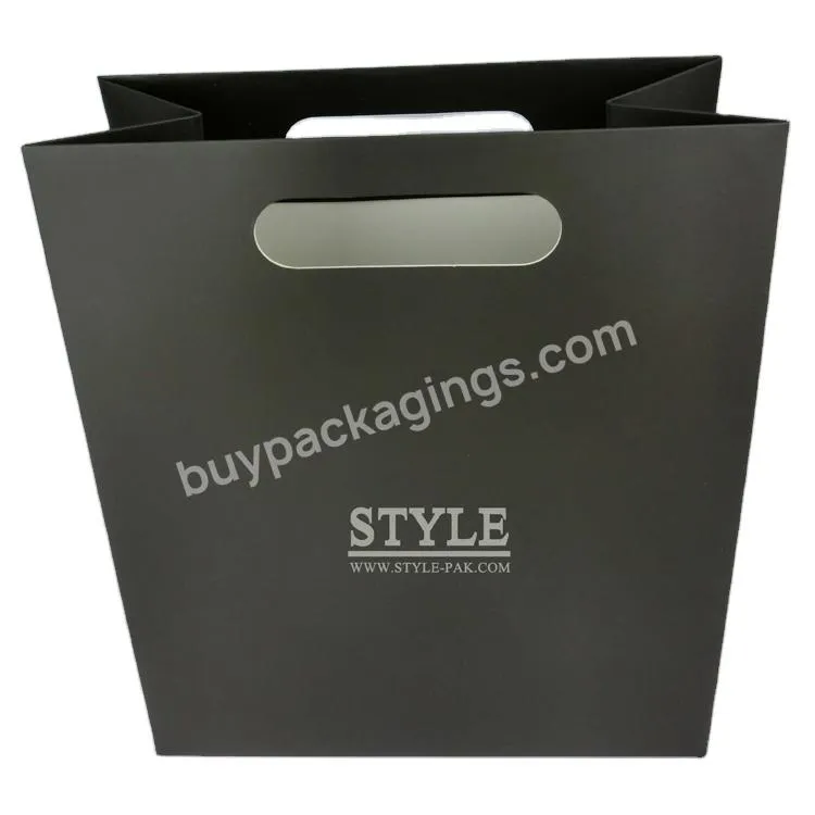Black Sacs En Papier Customized Kraft Biodegradable For Eco Friendly Shopping Packaging Paper Bag For Party