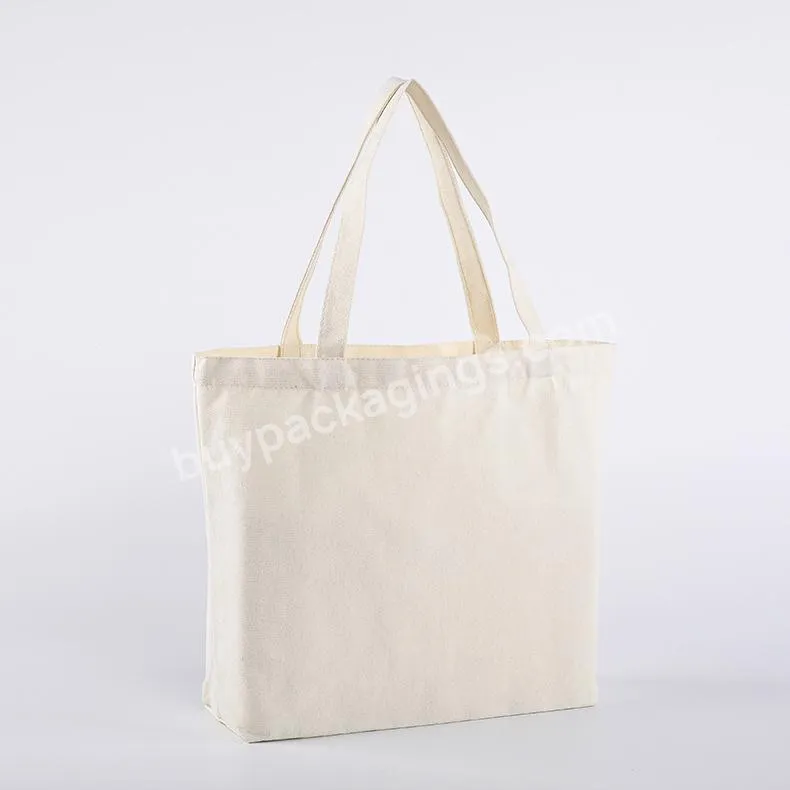 Blank Shopping Bag Plain Organic Black 100% Cotton Canvas Tote Bag With Custom Logo Printed