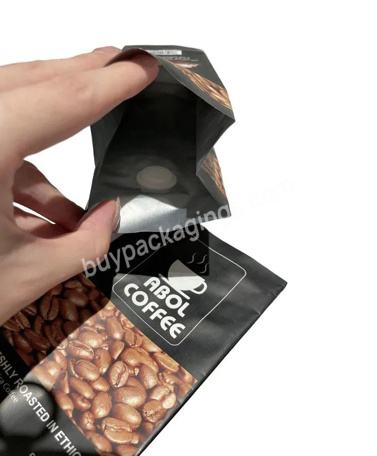 Block Bottom Side Gusseted Bag Coffee Bean Packaging Bag/coffee Packaging Bag/coffee Bag With Valve And Zipper