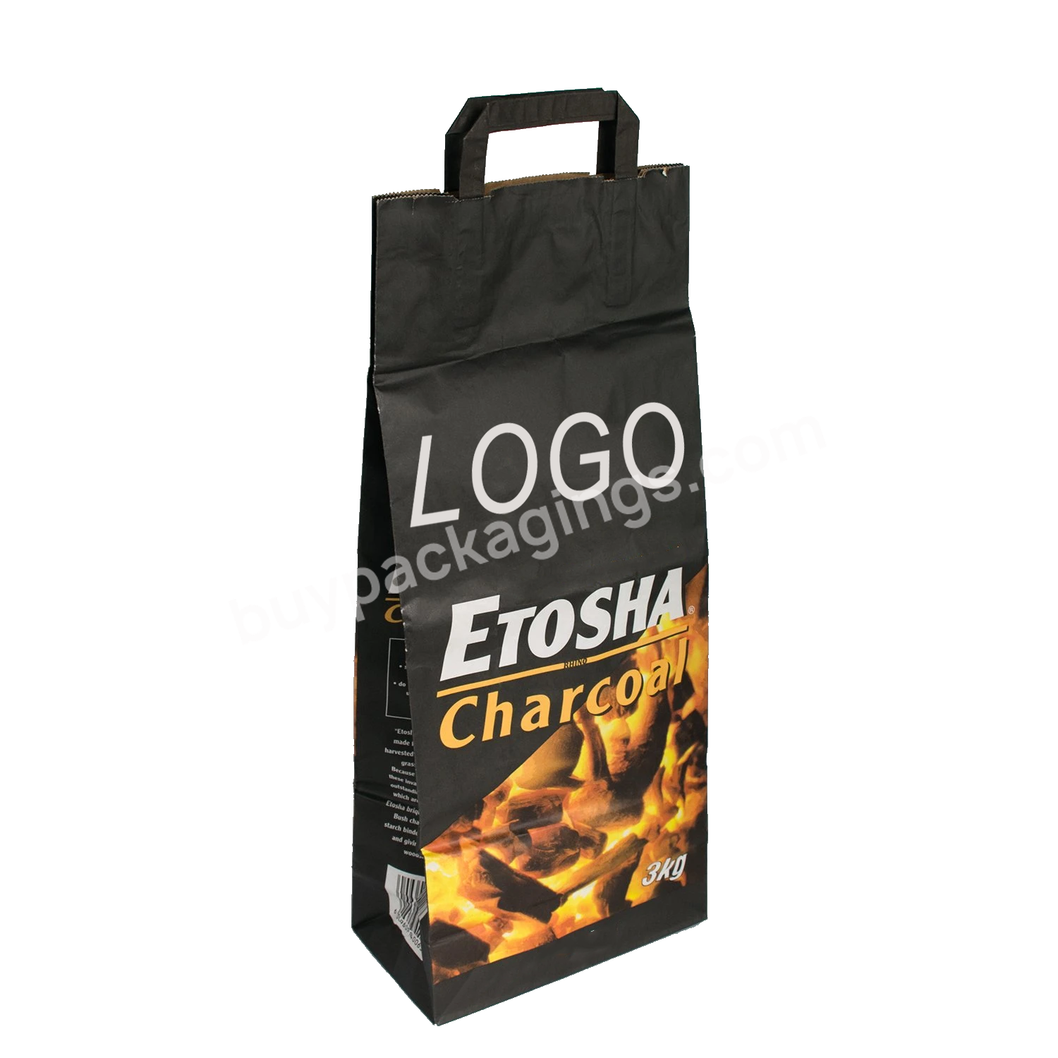 Bolsas De Carbon Lump Charcoal Paper Bags Kraft Paper Bag For Charcoal