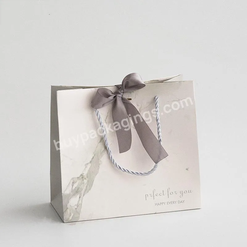 Boutique Shopping Bio Degradable Gift Packaging Recyclable Art Paper Gift Bag