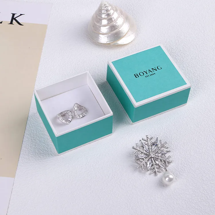 Boyang Custom Logo Printed Jewelry Cardboard Paper Packaging Earring Box Set