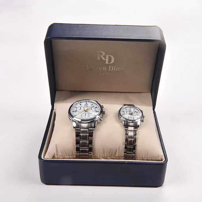 Boyang Custom Logo Printed Luxury Black Leather Watch Storage Box Gift Packaging