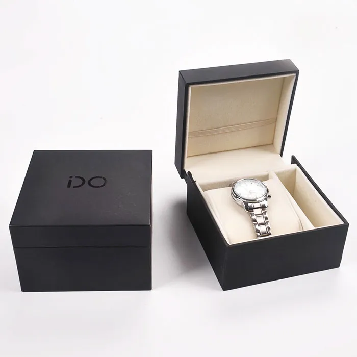 Boyang Custom Luxury Black Cardboard Paper Gift Watch Box Packaging