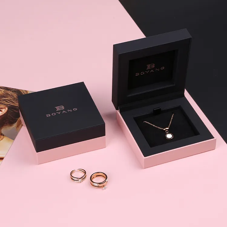 Boyang Luxury Jewelry Paper Box Packaging Necklace Empty Boxes Custom Logo