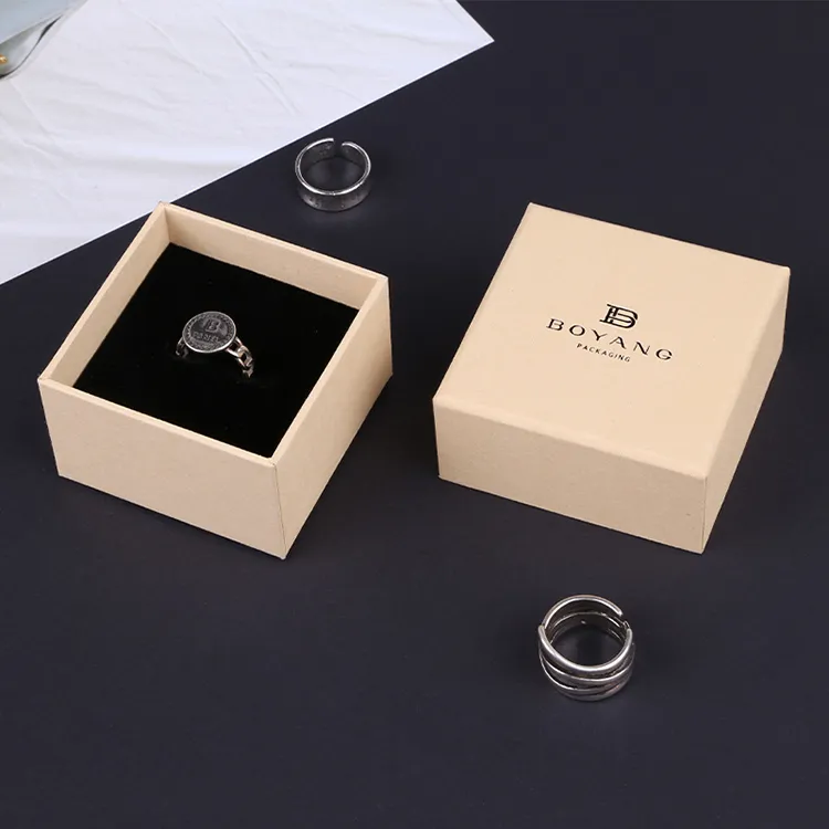 Boyang New Personalized Paper Jewelry Packaging Box Wedding Ring Box