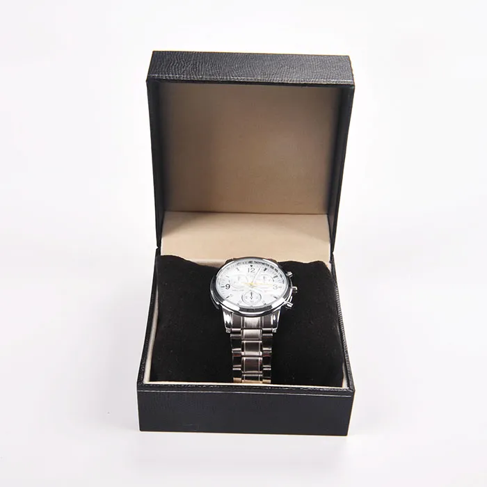 Boyang OEM Factory Custom Fashion Cheap Luxury Black Plastic Paper Watch Gift Box