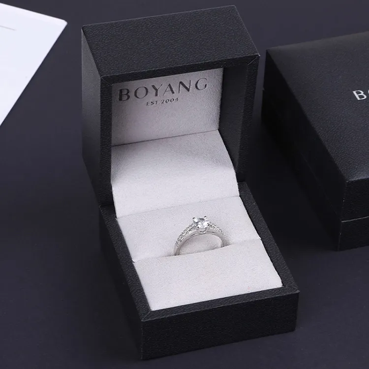 Boyang Personalized Ring Box Packaging Creative Custom Logo Luxury Jewelry Box Packaging Paper Ring Box