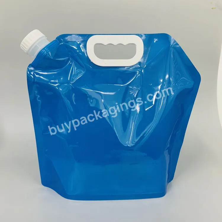 Bpa Free Clear Plastic Collapsible Water Container Bag For Camping Hiking Emergency,No-leak Freezable 5l Foldable Water Bottle - Buy Foldable Water Bottle,Water Container Bag,Plastic Bpa Free Water Bag.